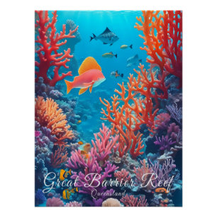 Australia Great Barrier Reef Travel Poster