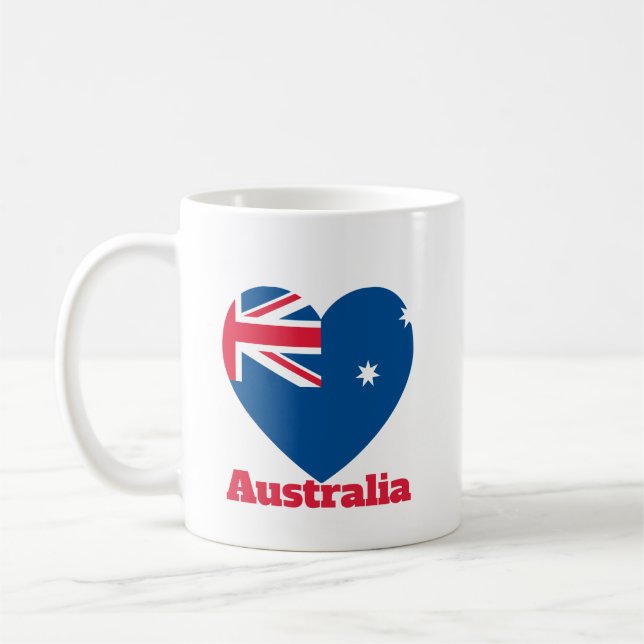 Australia Heart Flag  Coffee Mug (Left)