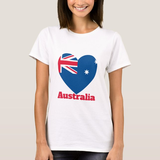Australia Heart Flag T-Shirt (Front)