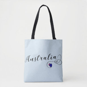 Australia Heart Grocery Bag, Australian Tote Bag