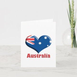 Australia Heart Notecard