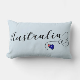 Australia Heart Throw Cushion, Australian Lumbar Cushion