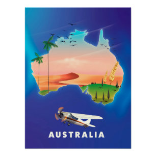 Australia Holiday travel poster