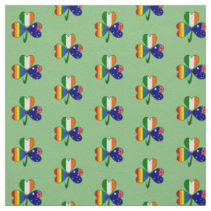 Australia Ireland Gay Pride Shamrock Fabric