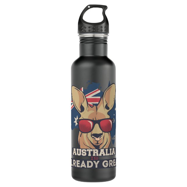Australia Is Already Great Australia Pride Funny K 710 Ml Water Bottle (Front)