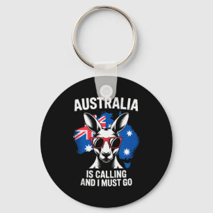 Australia Is Calling And I Must Go Kangaroo Outbac Key Ring