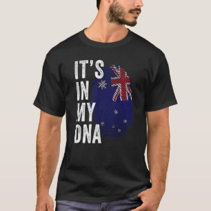 Australia It's In My DNA Cute Australian Fingerpri T-Shirt