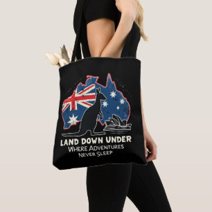 Australia Kangaroo Aussies Land Down Under  Tote Bag