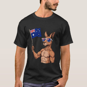 Australia Kangaroo Australian Flag T-Shirt