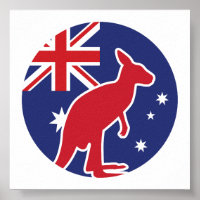 Australia Kangaroo Australian National Animal Flag