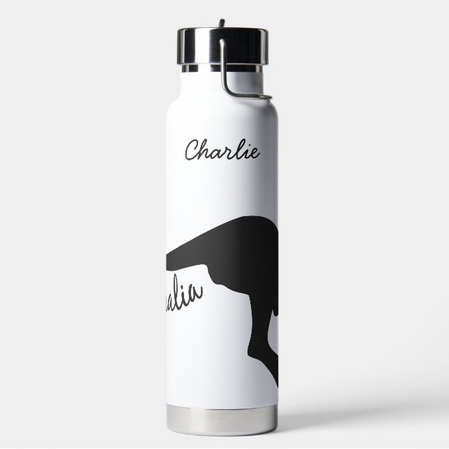 Australia Kangaroo custom name Water Bottle (Left)
