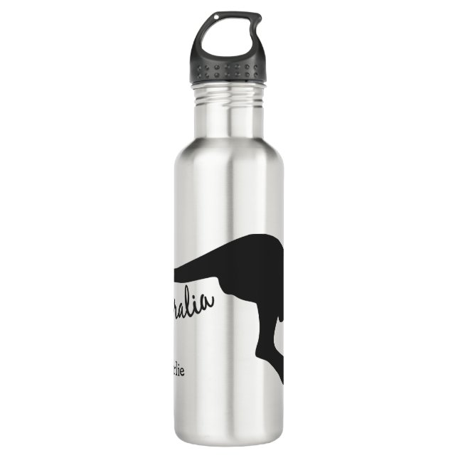 Australia Kangaroo custom name water bottles (Front)