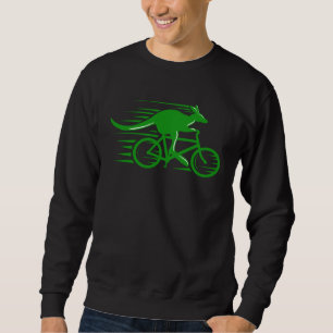 Australia Kangaroo Cyclist Cycling Biking  Summer Sweatshirt