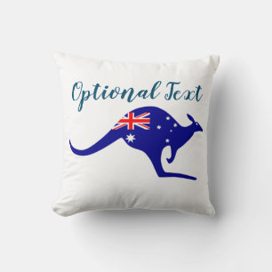 Australia Kangaroo & Flag Cushion