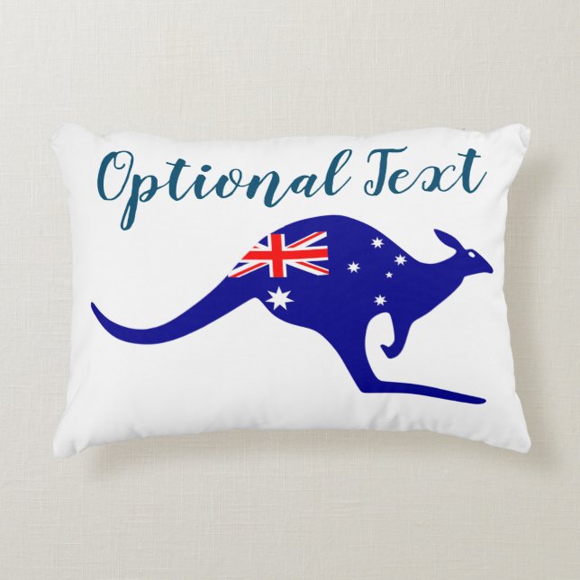 Australia Kangaroo & Flag Decorative Cushion (Front)