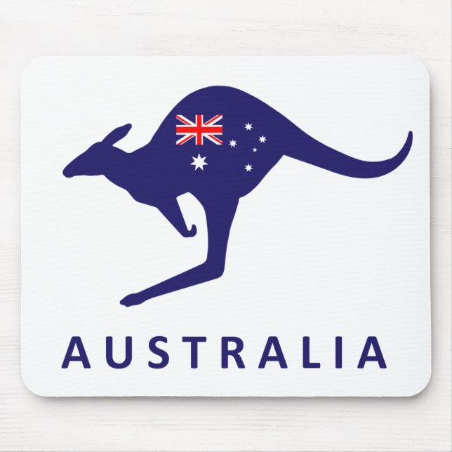 AUSTRALIA KANGAROO FLAG MOUSE MAT (Front)