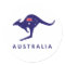 AUSTRALIA KANGAROO FLAG STICKERS