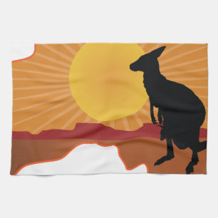 Australia Kangaroo Tea Towel