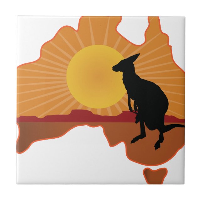 Australia Kangaroo Tile (Front)