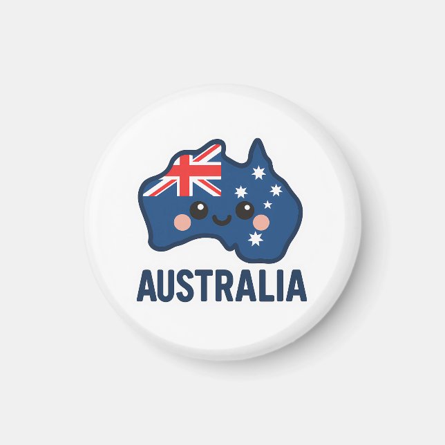 Australia Kawaii Fusion – Bold & Adorable Magnet (Front)