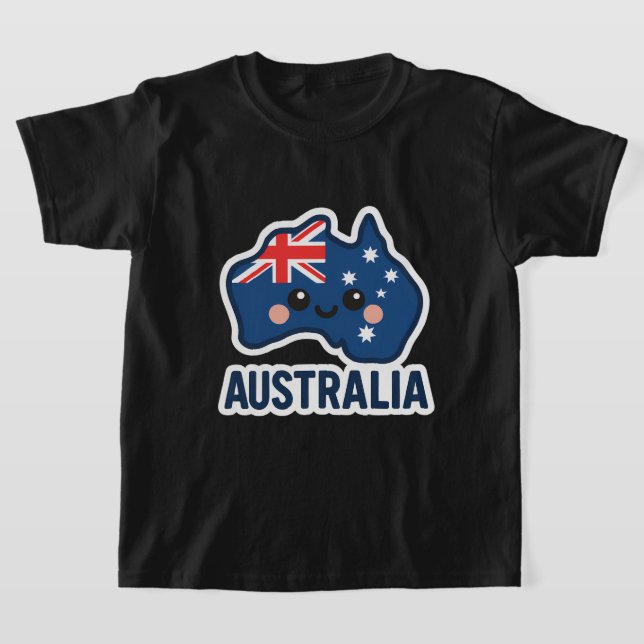 Australia Kawaii Fusion – Bold & Adorable T-Shirt (Laydown)