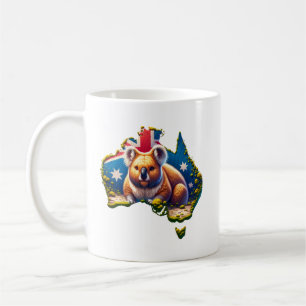 Australia Koala Bear flag map Coffee Mug