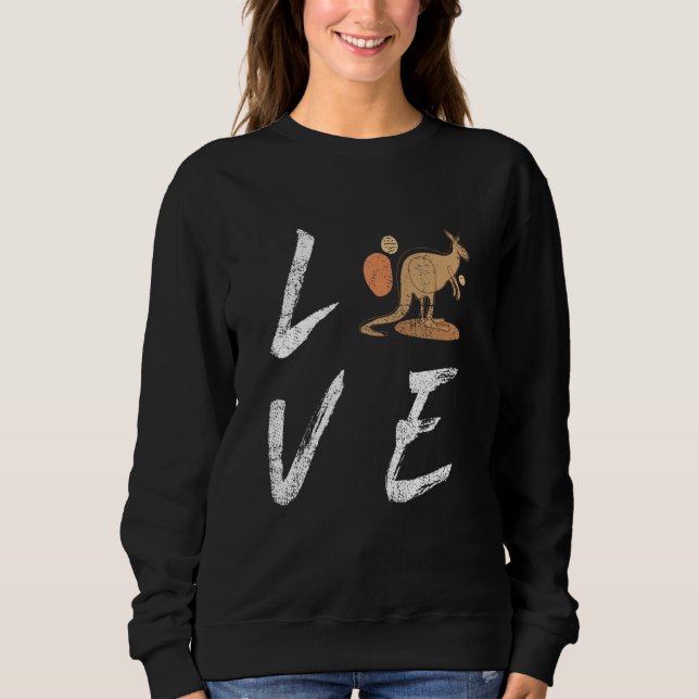 Australia Love Kangaroo   Straya Outback Sydney Me Sweatshirt (Front)