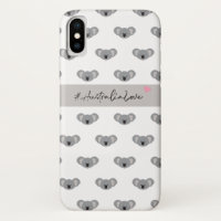 Australia Love Pink Heart Koala Pattern