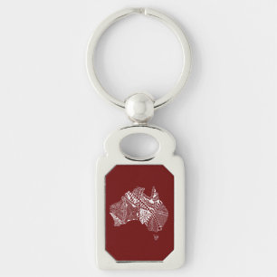 Australia Map Aussie Aussie Aussie Oi Oi Oi Key Ring