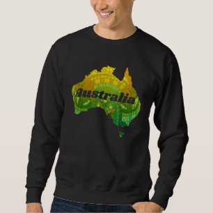 Australia Map Australia I Love Australia Souvenir Sweatshirt
