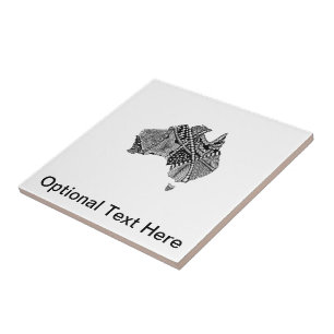 Australia Map Doodle Tile