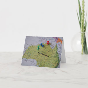 Australia Map Greeting Card