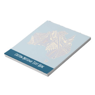 Australia Map Tan-Blue-Red Notepad
