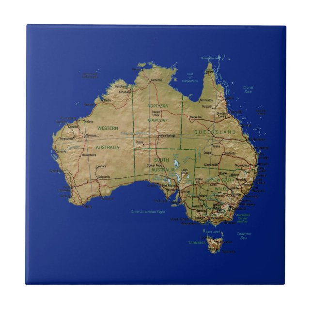 Australia Map Tile (Front)