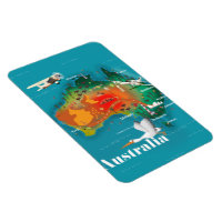 Australia Map Travel poster