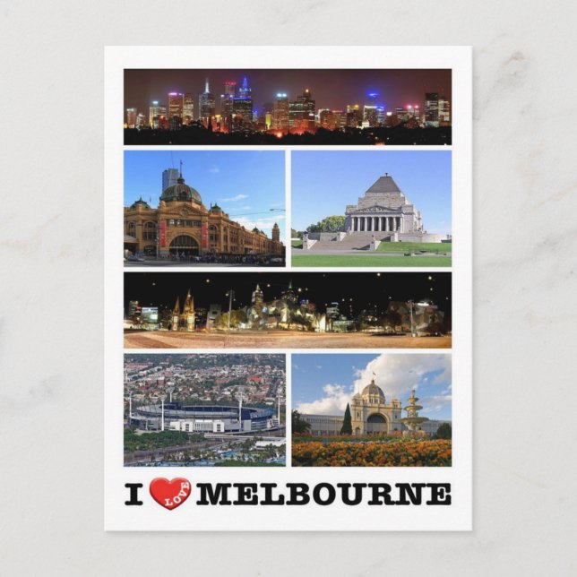 Australia - Melbourne - I Love - Postcard (Front)