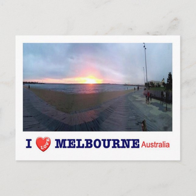 Australia - Melbourne - sunset  I Love - Postcard (Front)