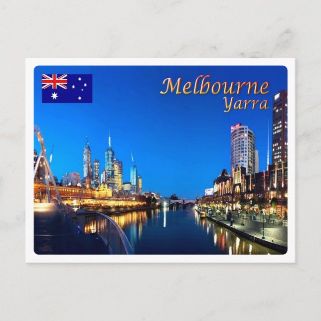 Australia - Melbourne - Yarra Twilght Postcard (Front)