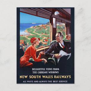 Australia New South Wales Restored Vintage Poster Postcard