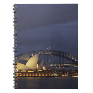Australia, New South Wales, Sydney, Sydney Opera 3 Spiral Notebook
