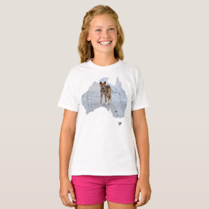 Australia Outline Shape Dingo Fraser Island T-Shirt