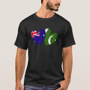 Australia Pakistan Heart Flags Australian Pakistan T-Shirt