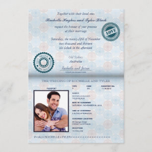 Australia Passport (rendered) Wedding Invitation
