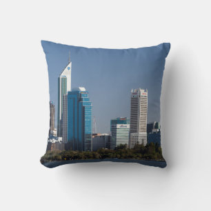 Australia, Perth, city skyline from Swan River Cushion