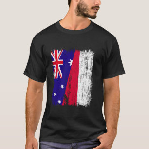 Australia Poland Half Flag Australian Polish Ances T-Shirt