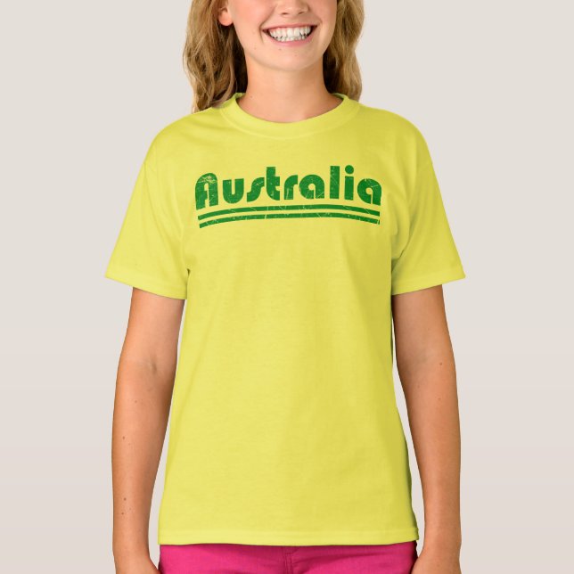 Australia pride Retro Australia Flag Design | Vint T-Shirt (Front)