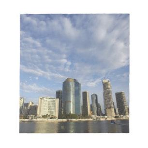 Australia, Queensland, Brisbane, Skyscrapers and Notepad