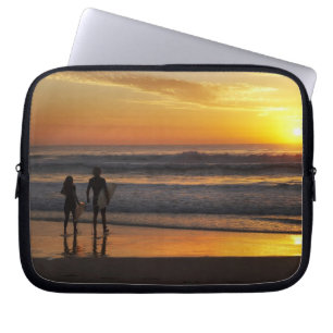 Australia, Queensland, Gold Coast, Surfers at Laptop Sleeve