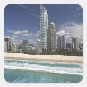 Australia, Queensland, Gold Coast, Surfers Square Sticker