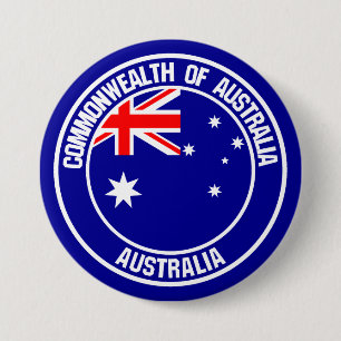 Australia Round Emblem 7.5 Cm Round Badge